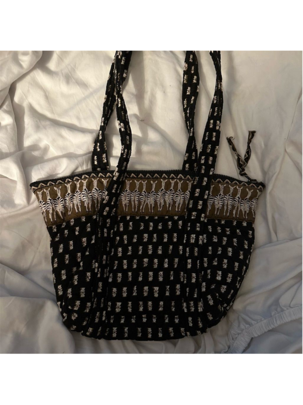 Vera Bradley Zebras Mini Paddy Handbag - Very Rare - Used
